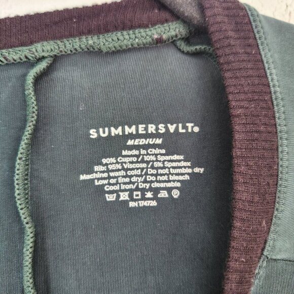 Summersalt Green Long Sleeve Tee Activewear Shirt T-Shirt Stretch Women's M - Picture 6 of 6